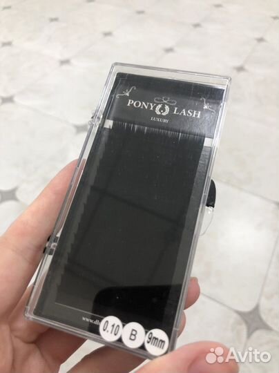 Ресницы pony lash B 0.1, материалы для наращивания