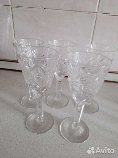 Хрустальные рюмки на ножке СССР