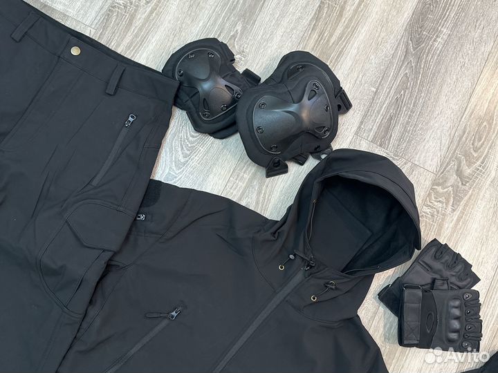 Тактический костюм softshell black. Софт шелл