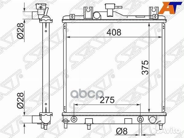 Радиатор Mitsubishi Pajero Junior 95-98 / Pajer