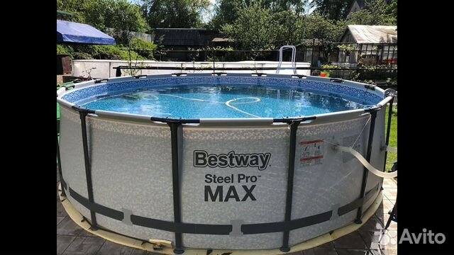 Каркасный бассейн 366х122см фил.-насос+лест+тент