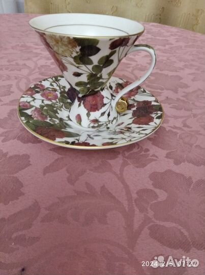 Чашка с блюдцем фарфор