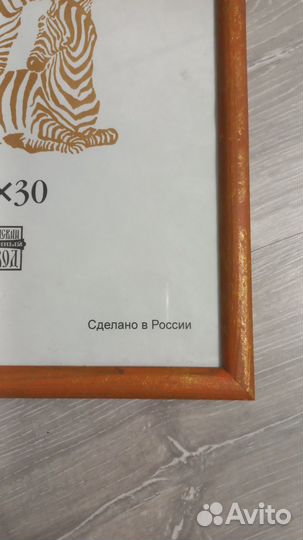 Рамка деревянная со стеклом 21х30(3 шт.) zebra