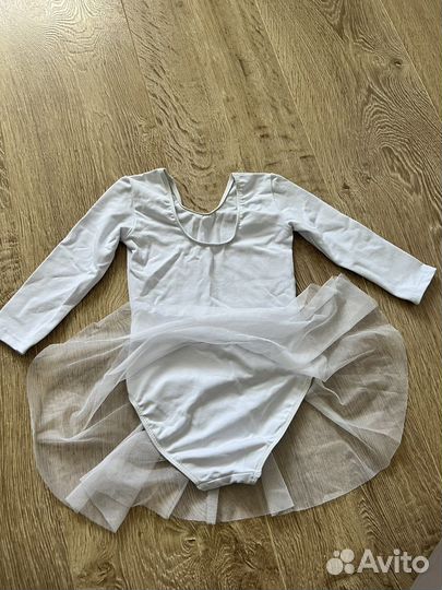 Купальник гимнастический белый 122-128