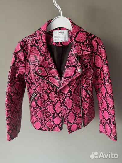 Куртка кожаная на девочку 116