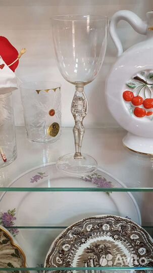 Фужер старый ручной работы стекло