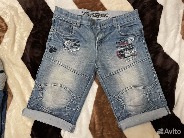 Джинсовые шорты на мальчика 152