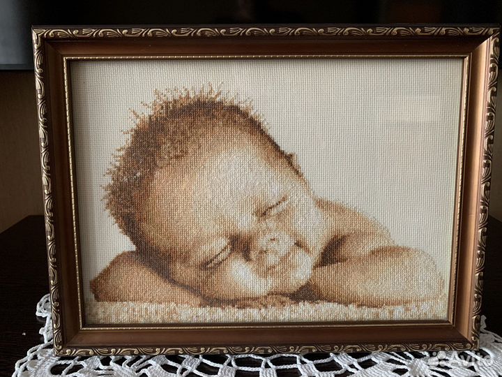 Картина вышитая крестиком ручная работа