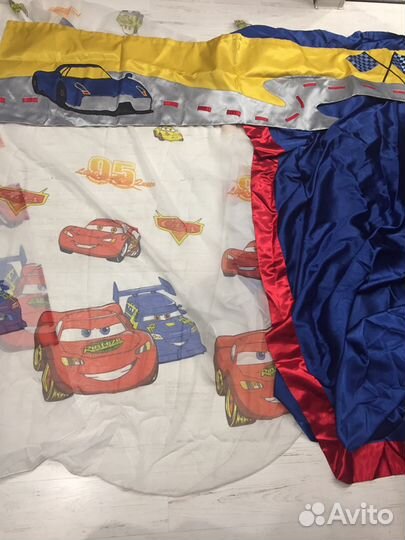 Шторы тачки +велик 2в1