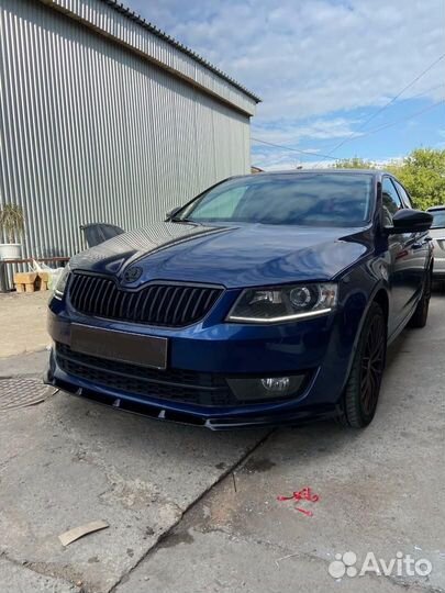 Сплиттер переднего бампера skoda octavia A7