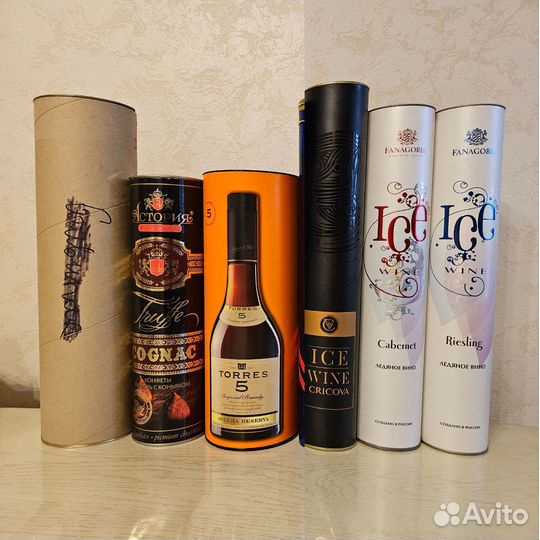 Подарочный футляр тубус для алкоголя и поделок