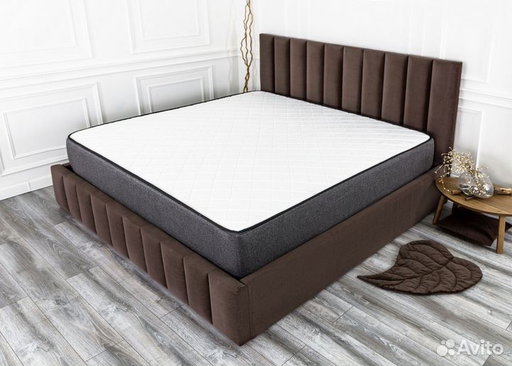 Кровать двуспальная Богема 200х200 шоколад