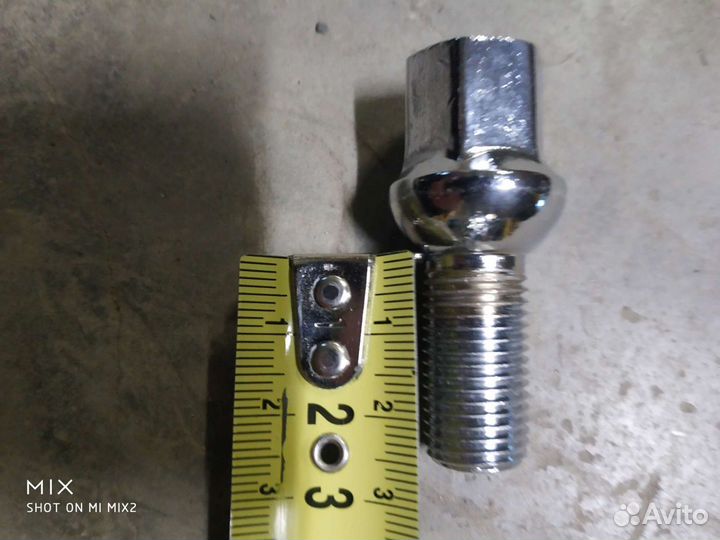 Колесные болты 14х1, 5 HD L24/49 хром ключ 17