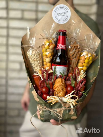 Букет Мужской Мясной Съедобный Конверт