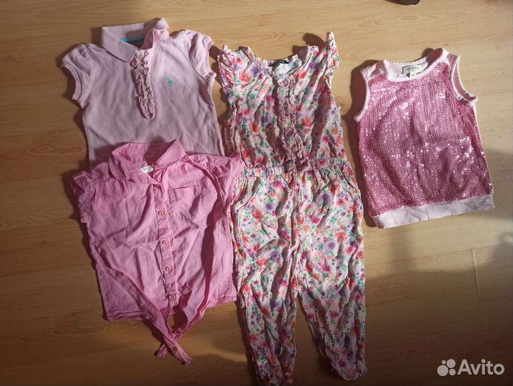 Пакет фирменных вещей на девочку 98-110