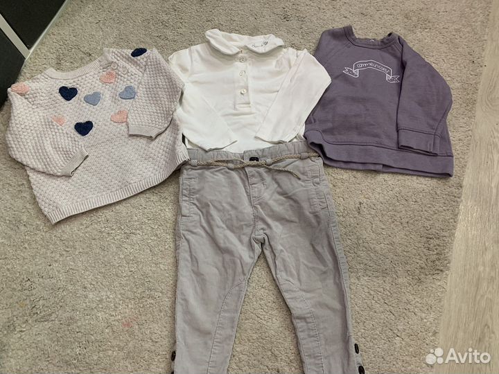 Пакет вещей zara HM 74-80