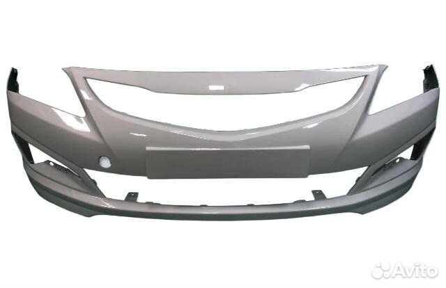 Бампер передний kia rio серый