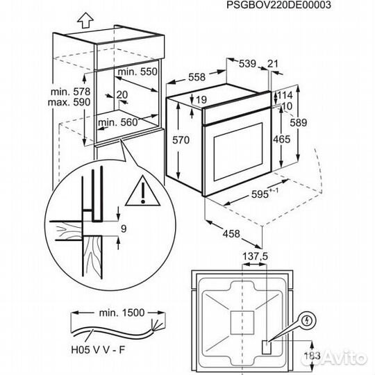 Духовой шкаф electrolux OEH3C00BX