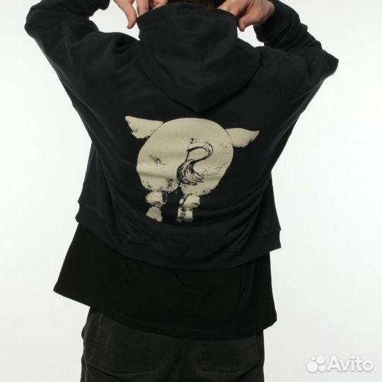 Зип худи ERD синее 3 вида