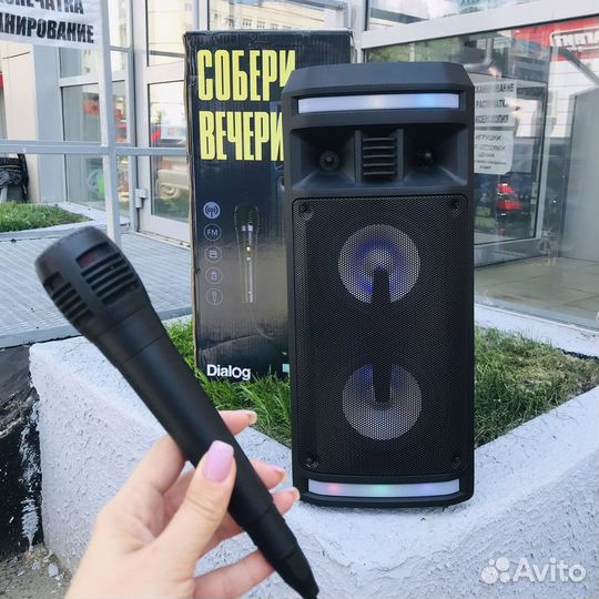 Портативная колонка bluetooth караоке 30вт ао-12