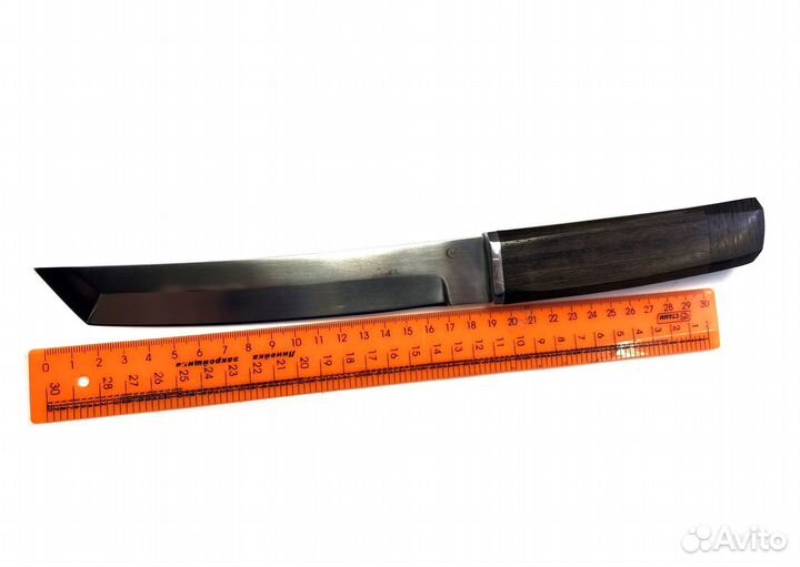 Авторский нож Танто, кованая Х12мф, рукоять венге