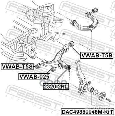 Подшипник ступицы volkswagen amarok 10- пер