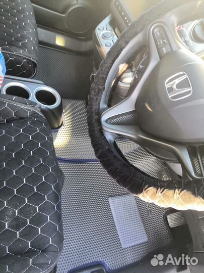 Коврики EVA 3Д на Honda Стрим серый+черный