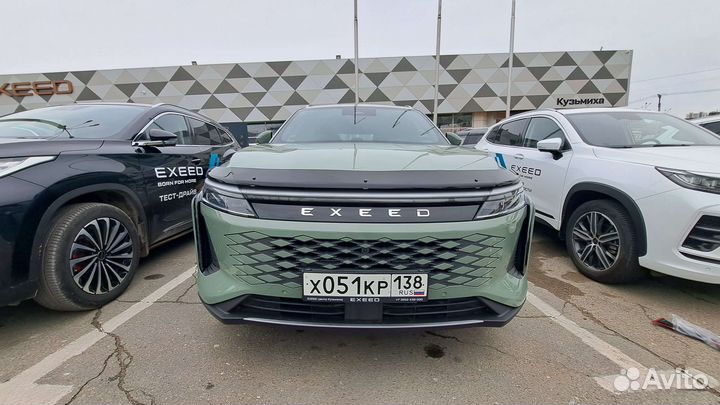 Дефлектор капота (exclusive) (Шелкография серебро ) exeed RX