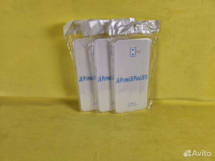 Чехол силиконовый-прозрачный (Samsung J6 plus)