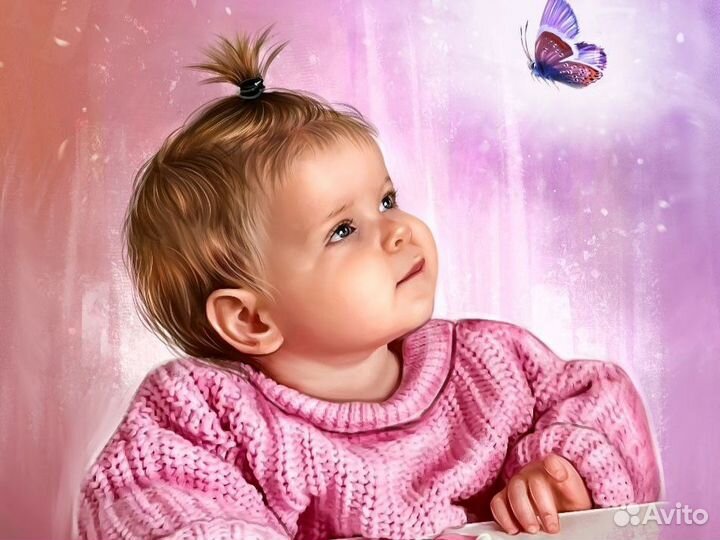 Картина печать на холсте портрет по фото на заказ