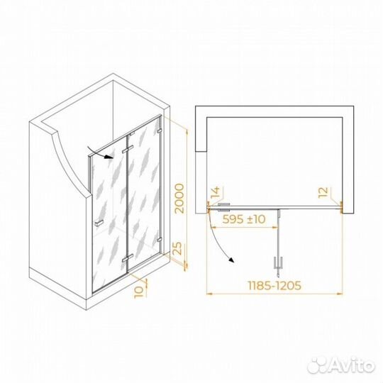 Душевая дверь RGW Stilvoll SV-004 120 см прозрачная