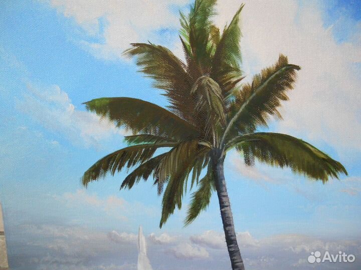 Картина маслом на холсте морской пейзаж