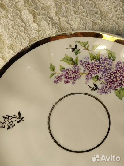Блюдце от чайной пары Сирень