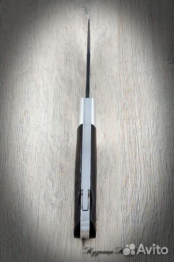 Нож складной Скат сталь дамаск накладки венге