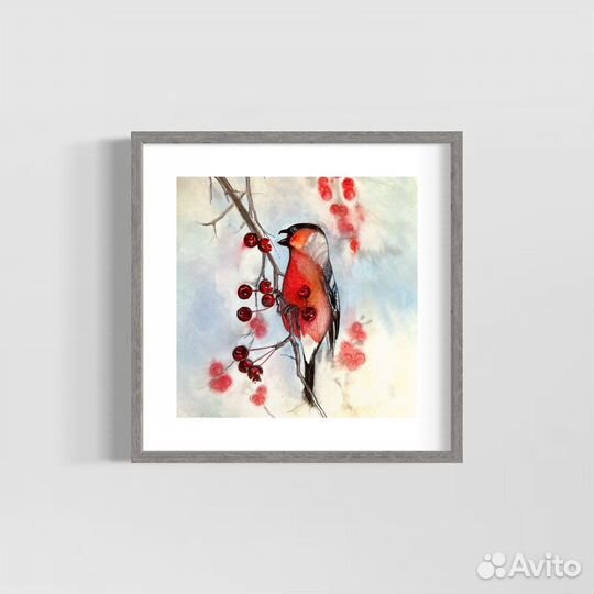 Постер снегирь
