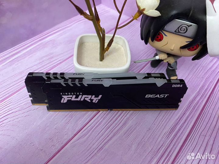 DDR4 Kingston Fury Beast Black RGB 16 Gb (2x8)