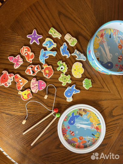 Деревянная рыбалка на магнитах