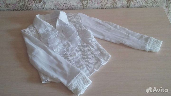 Рубашка школьная для девочки 128 см