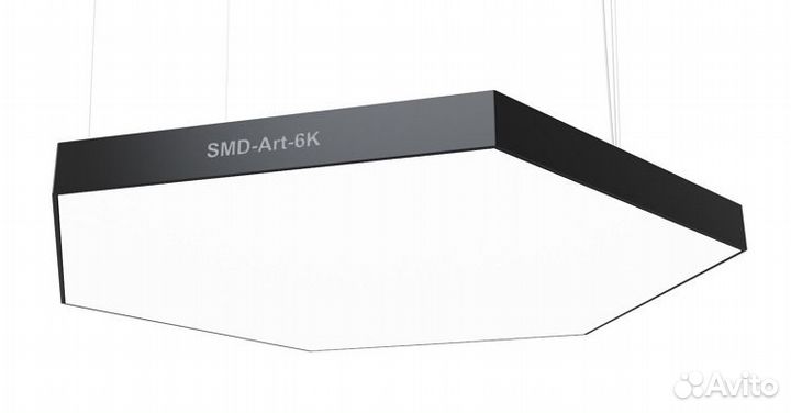 Светодиодная потолочная люстра шестигранник 200мм