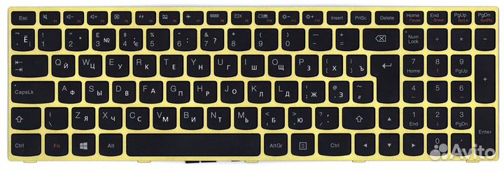 Клавиатура Lenovo IdeaPad Flex G50-70 с салатовой