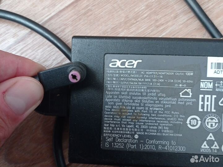 Блок питания для ноутбука acer 19v