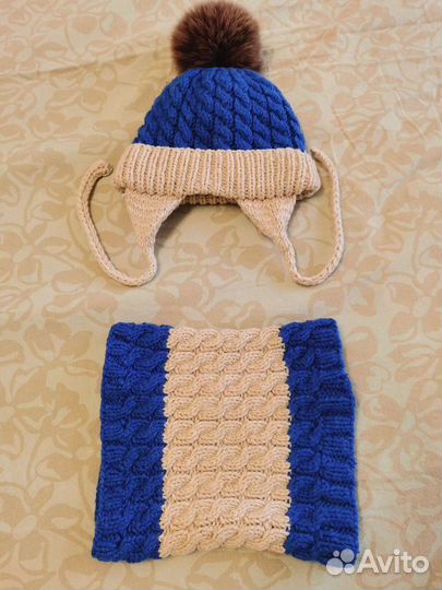 Комплект шапка и снуд