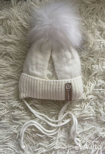 Теплая шапка для новорожденных