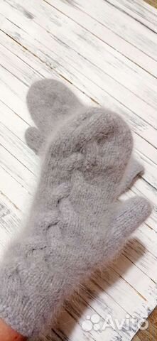 Варежки из пуха норки