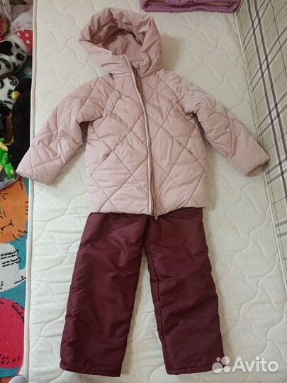 Куртка и полукомбинезон для девочки зима 110-116