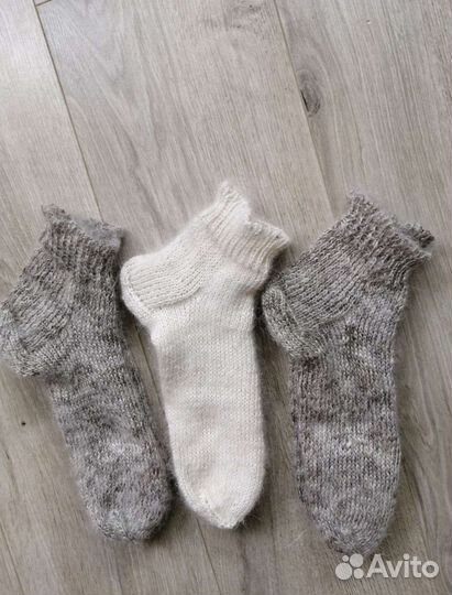 Носки вязаные пуховые укороченные