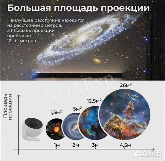 Галактический проектор звездное небо 12в1