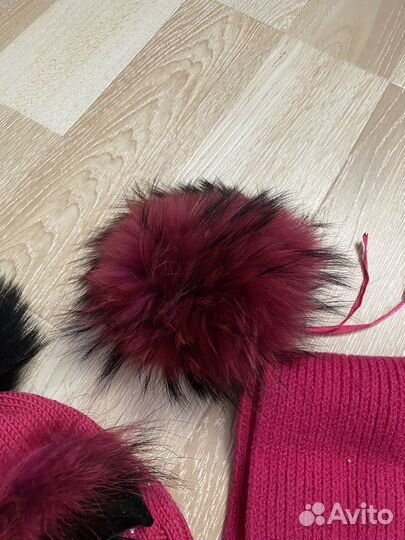 Зимняя шапка,шарф,как jolie bebe,самовяз,енот