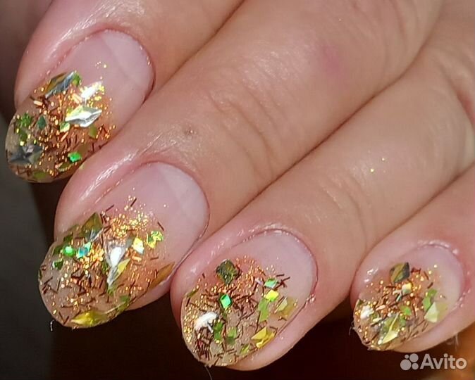 Маникюр гель лак наращивание