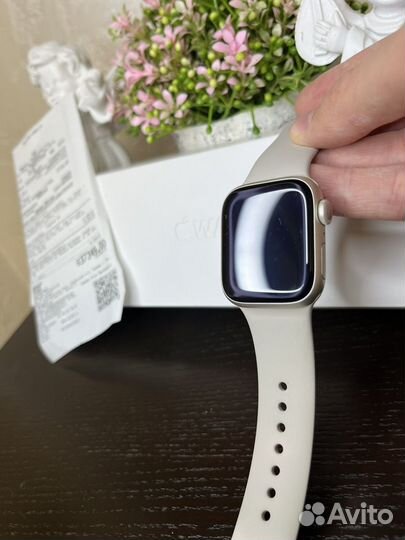 Часы apple watch 7 41 mm золотые